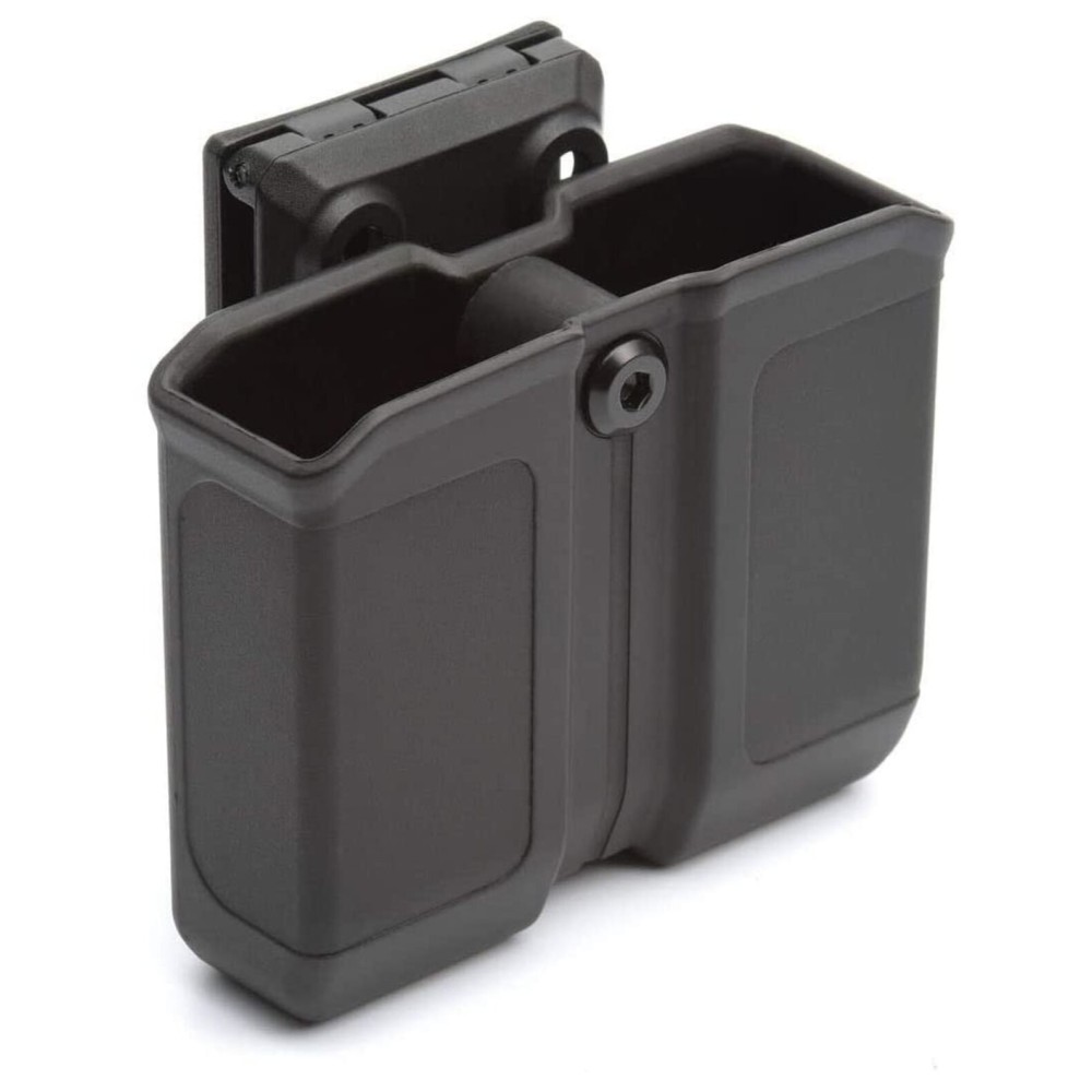 OWB Polymer Double Magazine Holster Ambidextrous Carrier, Fits 9mm/.40 Calibers Double Stack Magazines of Glock, S&W, Sig Sauer, Springfield, Taurus, Beretta, Ruger, Walther, Canik, Colt, CZ, H&K