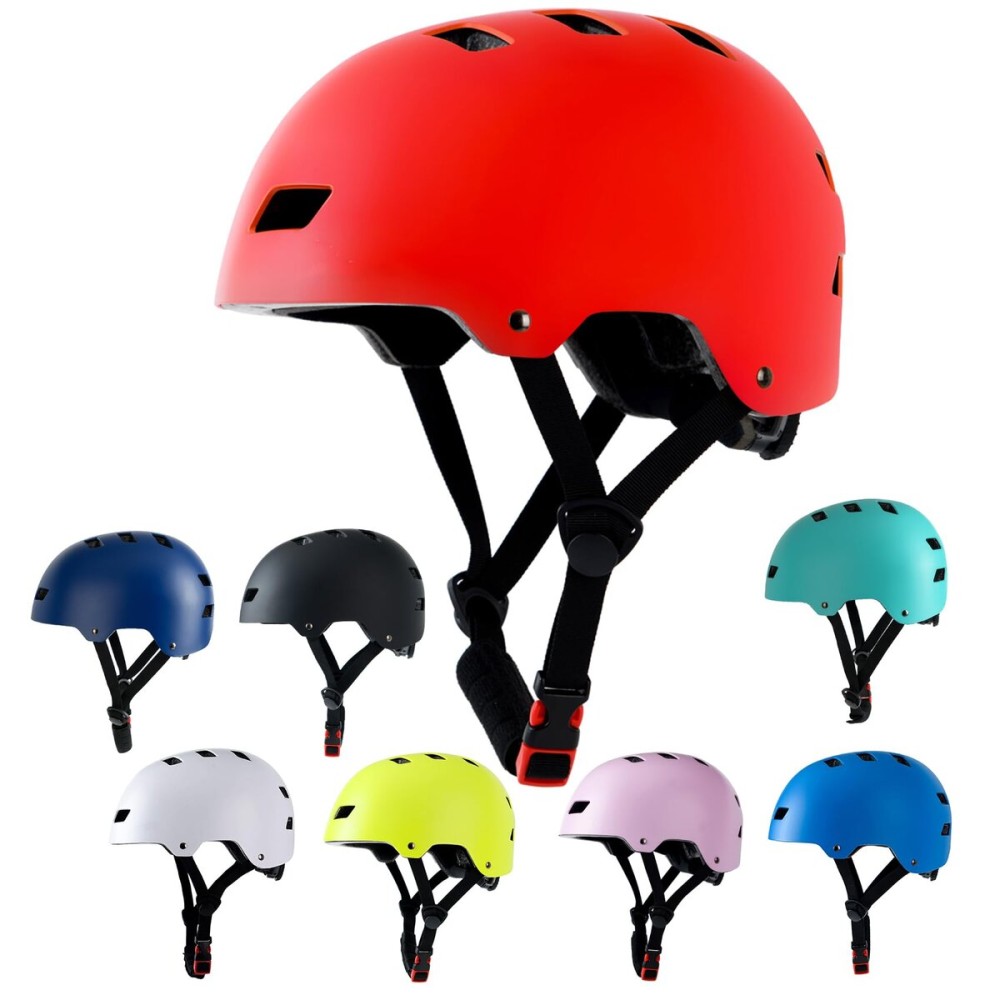 Bike Helmet 3 Sizes for Teenager Kids Youth Adults,Bavilk Skateboard Helmet Adjustable Multi-Sport Bicycle Cycling Scooter Roller Skate Inline Skating Rollerblading for Girls Boys Women Men Teen