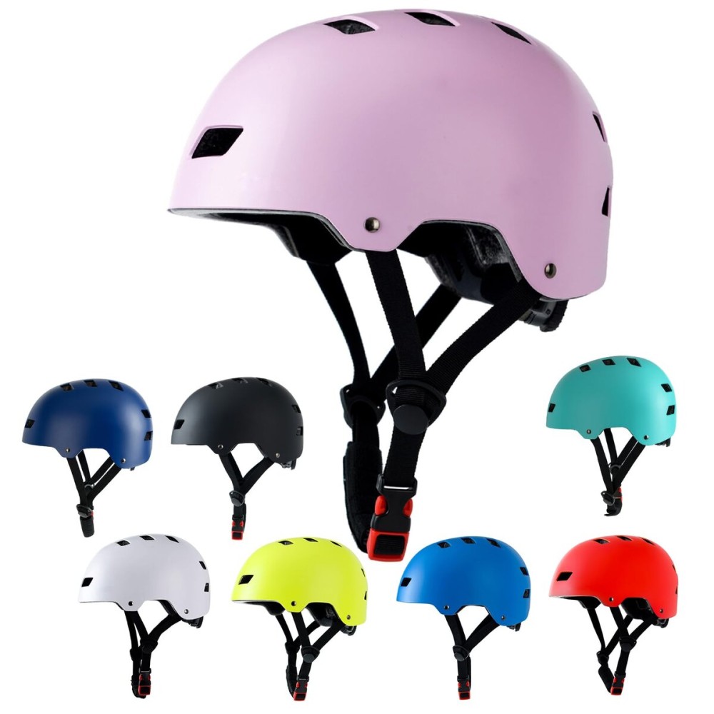 Bike Helmet 3 Sizes for Teenager Kids Youth Adults,Bavilk Skateboard Helmet Adjustable Multi-Sport Bicycle Cycling Scooter Roller Skate Inline Skating Rollerblading for Girls Boys Women Men Teen