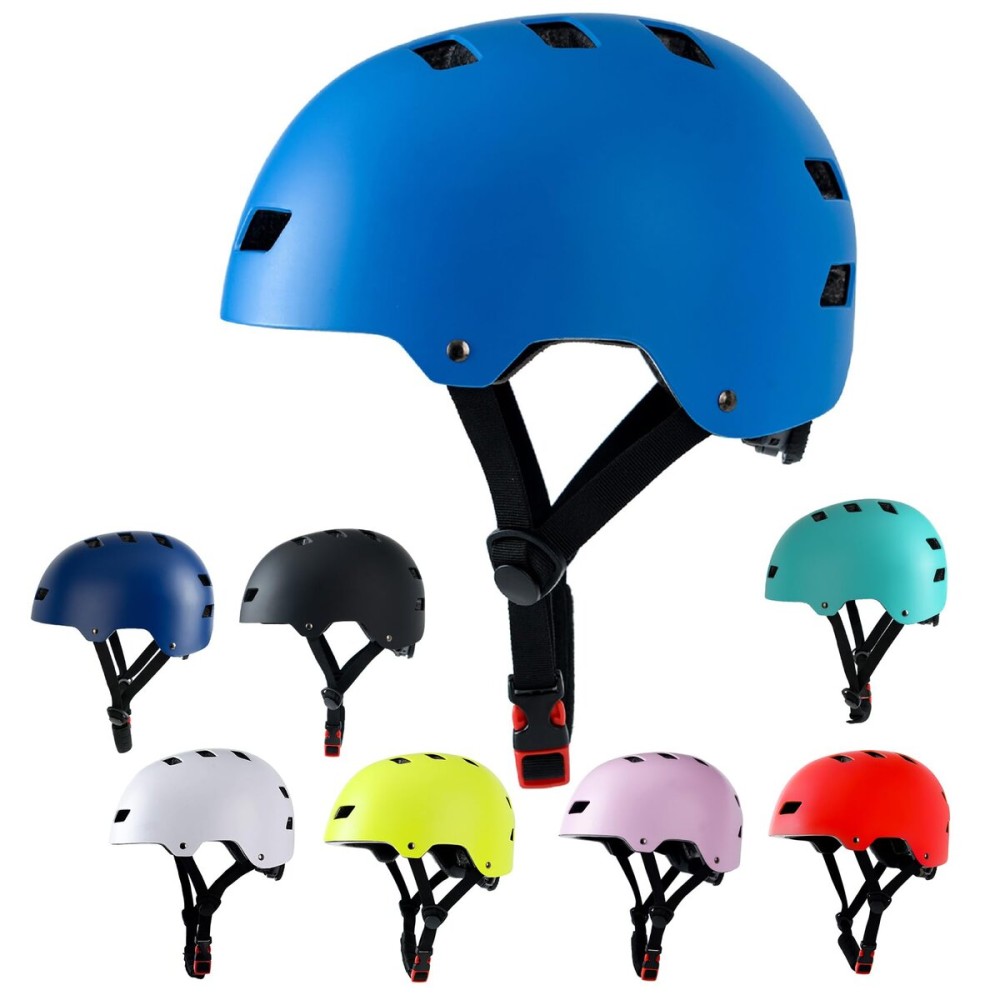 Bike Helmet 3 Sizes for Teenager Kids Youth Adults,Bavilk Skateboard Helmet Adjustable Multi-Sport Bicycle Cycling Scooter Roller Skate Inline Skating Rollerblading for Girls Boys Women Men Teen