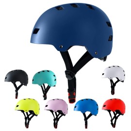 Bike Helmet 3 Sizes for Teenager Kids Youth Adults,Bavilk Skateboard Helmet Adjustable Multi-Sport Bicycle Cycling Scooter Roller Skate Inline Skating Rollerblading for Girls Boys Women Men Teen