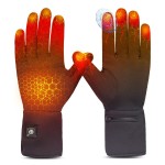 Heated Glove Liners for Men Women, Long-Lasting Anti-Freeze Battery, Flexible Ultrathin, Touchscreen Rechargeable Thin Electric Liners for Typing, Cycling, Skiing & Winter Outdoor Work