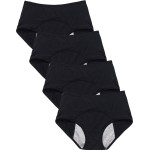 WBEAUTALLOVE Womens Mesh Period Panties High Waisted Menstrual Leak Proof Underwear Incontinence Protective Briefs(H-4-4-1,Small)