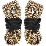 EZshoot 2 PCS Gun Cleaner, Bore Rope for Rifle Pistol Shotgun, Reusable Gun Cleaning Rope, Barrel Cleaner for 5.56mm/.223/.22/9mm/Cal .380/12 GA/. 30 Cal/.308/.44 Cal. (Choose Suitable Calibers)