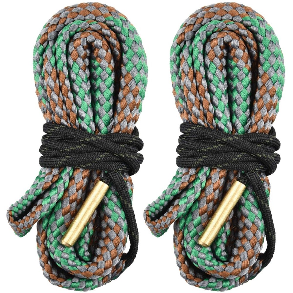 EZshoot 2 PCS Gun Cleaner, Bore Rope for Rifle Pistol Shotgun, Reusable Gun Cleaning Rope, Barrel Cleaner for 5.56mm/.223/.22/9mm/Cal .380/12 GA/. 30 Cal/.308/.44 Cal. (Choose Suitable Calibers)