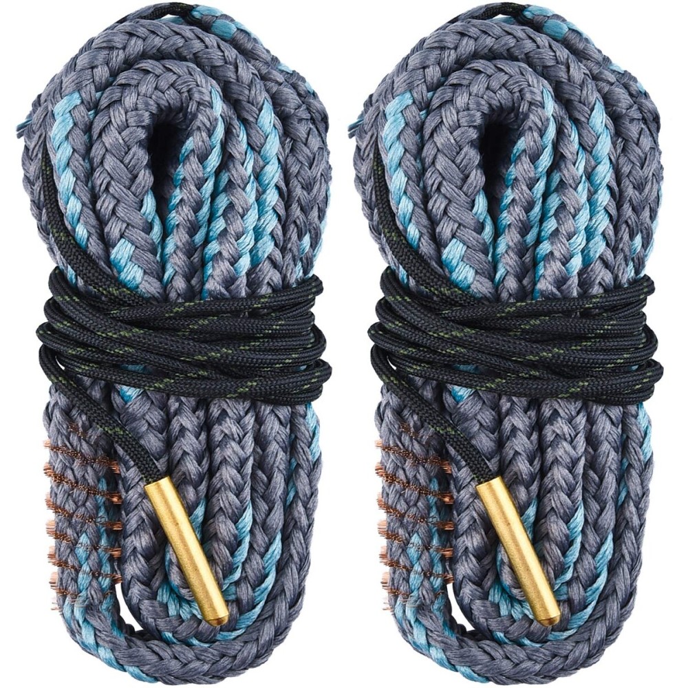 EZshoot 2 PCS Gun Cleaner, Bore Rope for Rifle Pistol Shotgun, Reusable Gun Cleaning Rope, Barrel Cleaner for 5.56mm/.223/.22/9mm/Cal .380/12 GA/. 30 Cal/.308/.44 Cal. (Choose Suitable Calibers)