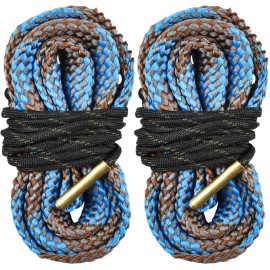 EZshoot 2 PCS Gun Cleaner, Bore Rope for Rifle Pistol Shotgun, Reusable Gun Cleaning Rope, Barrel Cleaner for 5.56mm/.223/.22/9mm/Cal .380/12 GA/. 30 Cal/.308/.44 Cal. (Choose Suitable Calibers)