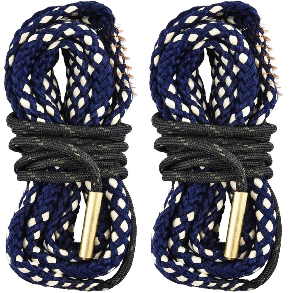 EZshoot 2 PCS Gun Cleaner, Bore Rope for Rifle Pistol Shotgun, Reusable Gun Cleaning Rope, Barrel Cleaner for 5.56mm/.223/.22/9mm/Cal .380/12 GA/. 30 Cal/.308/.44 Cal. (Choose Suitable Calibers)
