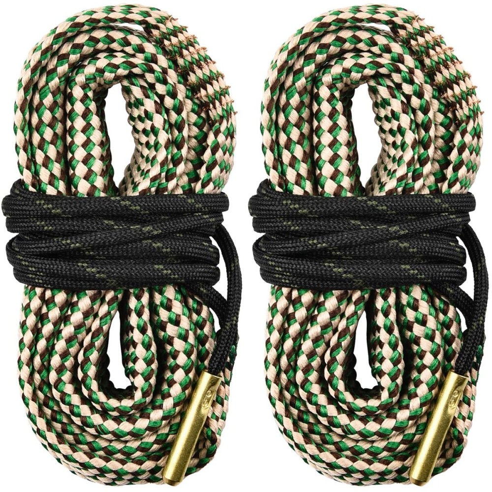 EZshoot 2 PCS Gun Cleaner, Bore Rope for Rifle Pistol Shotgun, Reusable Gun Cleaning Rope, Barrel Cleaner for 5.56mm/.223/.22/9mm/Cal .380/12 GA/. 30 Cal/.308/.44 Cal. (Choose Suitable Calibers)