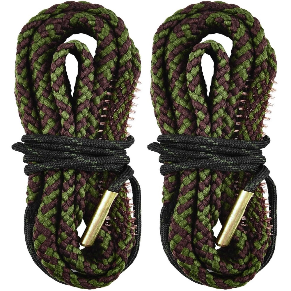 EZshoot 2 PCS Gun Cleaner, Bore Rope for Rifle Pistol Shotgun, Reusable Gun Cleaning Rope, Barrel Cleaner for 5.56mm/.223/.22/9mm/Cal .380/12 GA/. 30 Cal/.308/.44 Cal. (Choose Suitable Calibers)