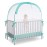 L RUNNZER Crib Pop Up Tent Baby Safety Mesh Cover Mosquito Net Toddler Bed Canopy Netting Cover Protect Baby from Biting and Falling, Emerald, 51 x 51 x 27 Inch