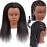 Morris Mannequin Head 14 Inch 100% Real Hair Training Head Manikin Head With Hair Cosmetology Doll Head for Hairdresser Practice HairStyling Braiding with Clamp Stand