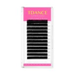 TDANCE Lash Extension Matte Black Eyelash Extension C CC D DD J B L Curl Volume & Classic Lash Extensions 0.03-0.18mm Thickness Professional Salon Use(0.03-CC,15 mm)