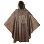 USGI Industries Military Style Poncho | Lightweight Tactical Multi Use Rip Stop Camouflage Rain Poncho | Perfect for Hiking, Hunting, Emergency Tent, Survival (Coyote)