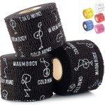 WARM BODY COLD MIND 1.85 Weightlifting Thumb Tape - Hook Grip Tape for Powerlifting, Cross Training, Gym Tape, Workout, Weight Lifting Tape, Athletic Finger Wrap (Black 3 Rolls)