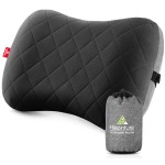 Hikenture Camping Pillow with Removable Cover - Ultralight Inflatable Pillow for Neck Lumbar Support - Upgrade Backpacking Pillow - Washable Travel Air Pillows for Camping, Hiking, Backpacking (Black)