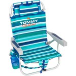 Tommy Bahama Beach Chair, Aluminum, Green Strips