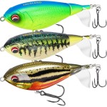TRUSCEND Fishing Lures with BKK Hooks, Whopper Fishing Lures for Freshwater or Saltwater, Floating Lure Kit for Bass Catfish Pike, Fishing Wobble Surface Bass Baits Fishing Gifts for Men