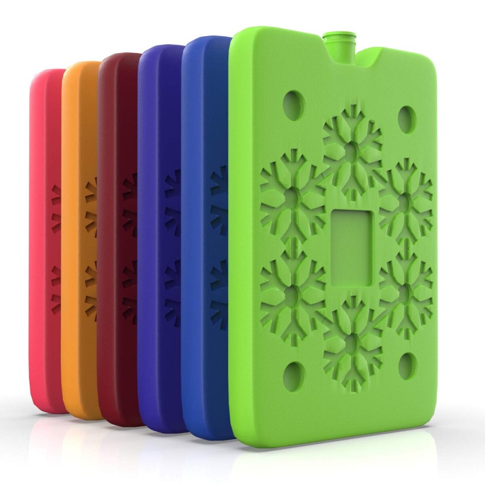 TrekProof Multicolor Lunch Bag Ice Packs, 6-Piece Set, Reusable and Eco-Friendly, Portable and Compact, Ideal for Travel, Camping, Picnics, and School