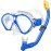 Gintenco Kids Snorkel Set, Diving Mask for Children as Unisex Kids Swimming Goggles, Anti-Fog Diving Mask and Dry Top Snorkel Combo Set for Junior and Youth