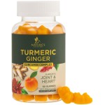 Turmeric Curcumin Supplement Gummies - 95% Curcuminoids with Turmeric & Ginger, Black Pepper for Best Absorption, Nature\'s Vegan Joint Support, Non-GMO, Gluten Free, Tasty Peach Flavor - 60 Gummies