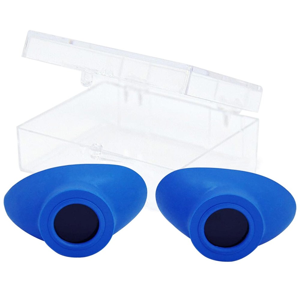 Super Sunnies Slim Flex UV Eye Protection FDA Compliant Eyeshields, Tanning Bed Goggles, Red Light Therapy Glasses - Blue