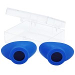 Super Sunnies Slim Flex UV Eye Protection FDA Compliant Eyeshields, Tanning Bed Goggles, Red Light Therapy Glasses - Blue