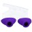 Super Sunnies Slim Flex UV Eye Protection FDA Compliant Eyeshields, Tanning Bed Goggles, Red Light Therapy Glasses - Purple