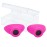 Super Sunnies Slim Flex UV Eye Protection FDA Compliant Eyeshields, Tanning Bed Goggles, Red Light Therapy Glasses - Pink
