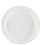 PLASTICPRO 7\'\' inch Round Plastic Plates Microwaveable, Disposable, White, Dinnerware 400 Count