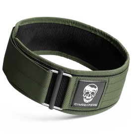 Gymreapers Quick Locking Weight Lifting Belt for Men Gym Belt for Powerlifting Deadlift Belt with 4 Inch Neoprene Metal Buckle Back Support Weightlifting Belt Women (Ranger Green, X-Large)