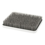 Boon Lawn Countertop Baby Bottle Drying Rack with Antimicrobial Tray - Baby Bottle Dryer and Organizer -Feeding Supplies - Gray - 13.5 x 11 x 2.5