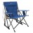 GCI Outdoor Kickback Rocker Camping Chair | Portable Folding Rocking Chair with Durable Armrests, Drink Holder & Relaxed Lowered Seat for Comfort - Heathered Royal