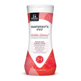 Summer\'s Eve Golden Glamour All-Over Daily Feminine Wash, pH-Balanced Body Wash for Women, Removes Vaginal Odor and Refreshes, 15 Fl Oz