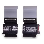 Heavy Duty PRO Metal Lifting Steel Hooks Power Weightlifting Set of 2 Premium Thick Padded Workout Hook Gloves (Women-Wrist Size Small/Medium, Gray)