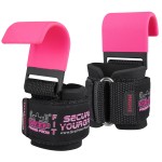 Weight Lifting Hooks Heavy Duty PRO Lifting Wrist Straps Deadlift Straps Power Lifting Grips Weightlifting Gym Gloves Men & Women (Classic Pink, Women-Wrist Size Small/Medium)