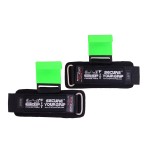 Heavy Duty PRO Metal Lifting Steel Hooks Power Weightlifting Set of 2 Premium Thick Padded Workout Hook Gloves (Women-Wrist Size Small/Medium, Lime)