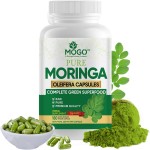 MOGO Moringa Capsules -180 Ct| Boost Energy, Immune, Gut, Joint Support | Made with Pure Organic Moringa Powder Organic Capsules | Made in USA | Antioxidants Rich Complete Green Superfood Supplement