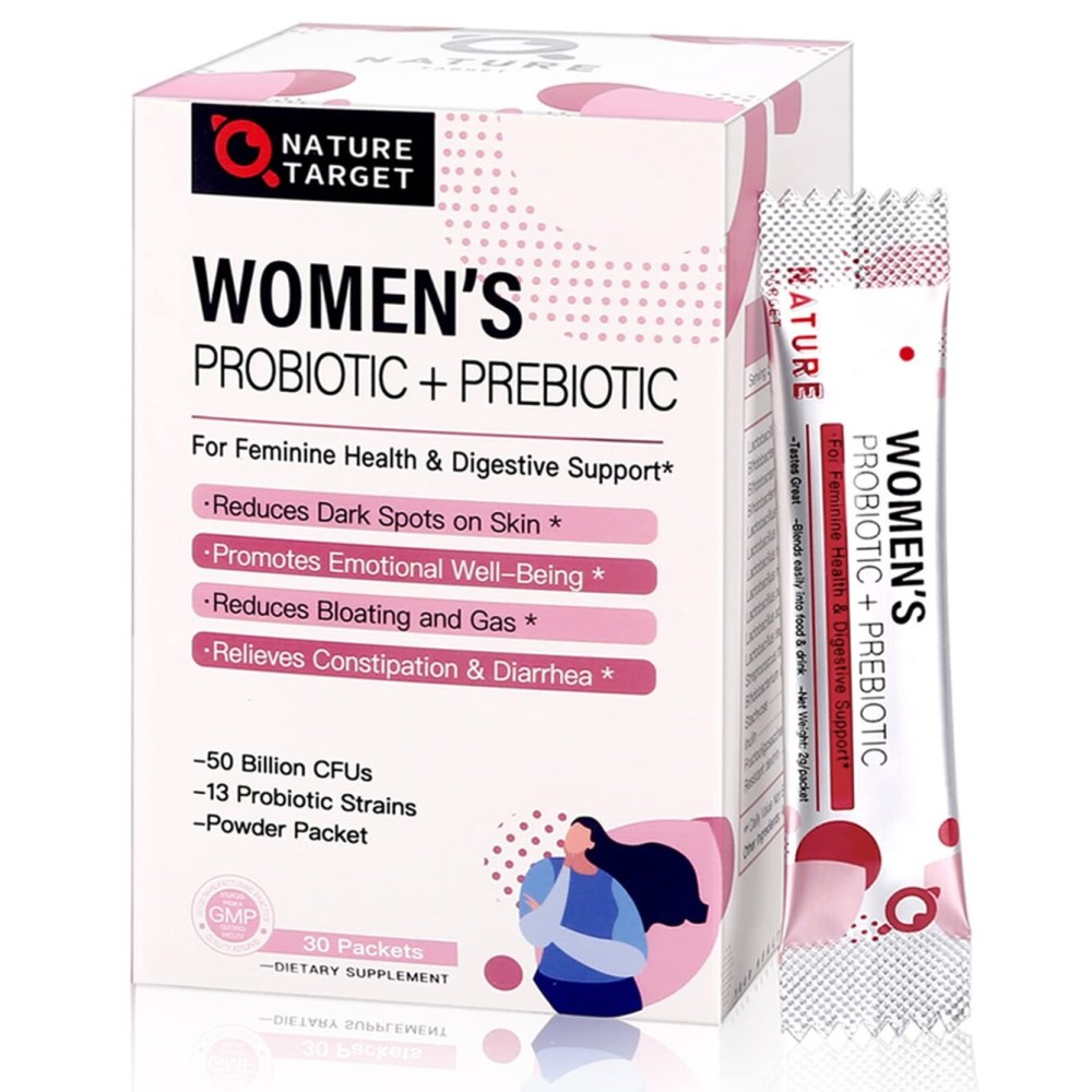 Probiotics for Women Probiotic Powder Supplement - Prebiotics and Probiotics for Weight Loss, Immune and Digestive Health Support