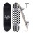 BELEEV Skateboards for Beginners, 31 Inch Complete Skateboard for Kids Teens Adults, 7 Layer Canadian Maple Double Kick Deck Concave Cruiser Trick Skateboard (Panda)