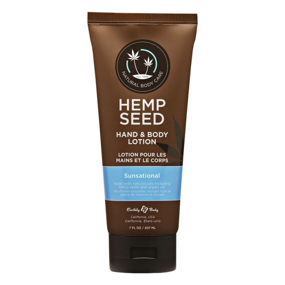 Hemp Seed Hand & Body Lotion, Sunsational Scent - 7 oz. - Soothe Dry Skin - Argan Oil, Hemp Seed Oil - Light, Non-Greasy Formula - Vegan & Cruelty Free
