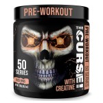 JNX SPORTS The Curse! Pre Workout Powder for Men & Women, Caffeine, Beta-Alanine, Creatine, L-Citrulline, 50 Servings, Peach Rings Flavor - Boost Energy, Strength & Focus