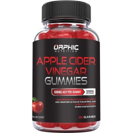 ORPHIC NUTRITION Apple Cider Vinegar Gummies - 1000mg - ACV Weight Loss Gummies - Supports Digestion, Detox & Cleansing - VIT B12, Beetroot - Gomitas de Vinagre de Manzana (60 pcs)