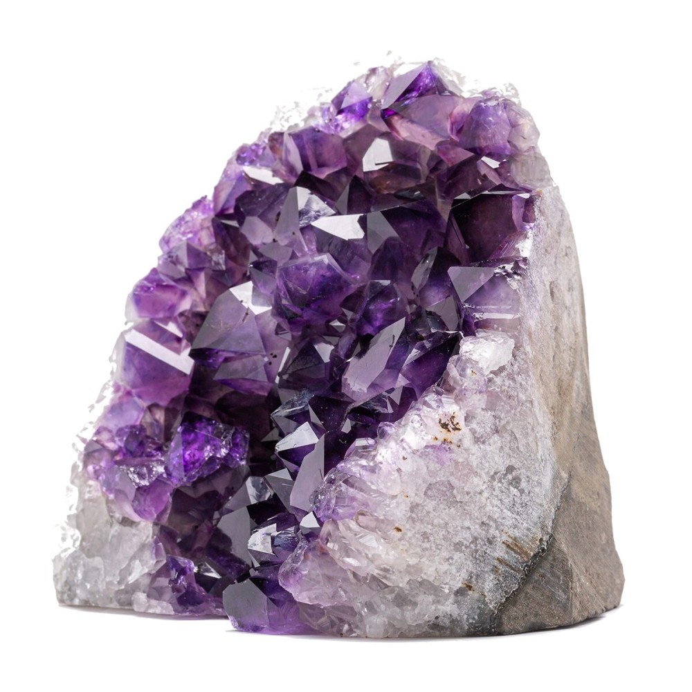 EMPORION Natural Amethyst (Less than 0.5 lb) Crystal Clusters Stone from Uruguay Raw Geode Quartz - Deep Purple Color