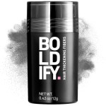 BOLDIFY Hair Fibers (12g) - Fill In Thinning and Fine Hair for an Instantly Fuller, Thicker Look - 14 Shades for Women & Men - Dark Gray