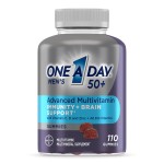 One A Day Mens 50+ Gummies, Advanced Multivitamin For Men with Brain Support and Immunity Support, Vitamins For Men with Super 8 B Vitamin Complex, 110 Count
