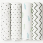 100% Muslin Swaddle Blankets,Baby Swaddling Blankets for New Born, Baby Receiving Blankets Unisex, Soft, Warm and Cosy Blankets Pack of 4, Size 47 x 47 inches,Gift for Mom Frozen Monkey Mix