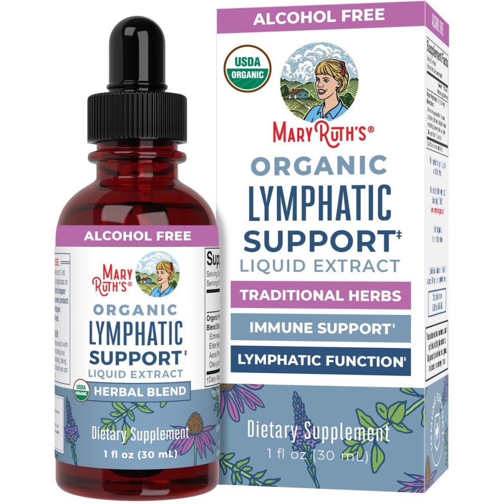 Lymphatic Support Drops by MaryRuth\'s | USDA Organic Lymphatic Cleanse Immune Support Supplement| Lymphatic Support with Echinacea & Elderberry | Blue Vervain | Vegan | Non-GMO | 30 Servings