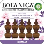 Botanica by Air Wick Plug in Scented Oil Refill, 10ct, French Lavender and Honey Blossom, Air Freshener, Eco Friendly, Essential Oils