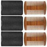 3 Pieces Beard Comb for Men Natural Sandalwood Wooden Mustaches Combs